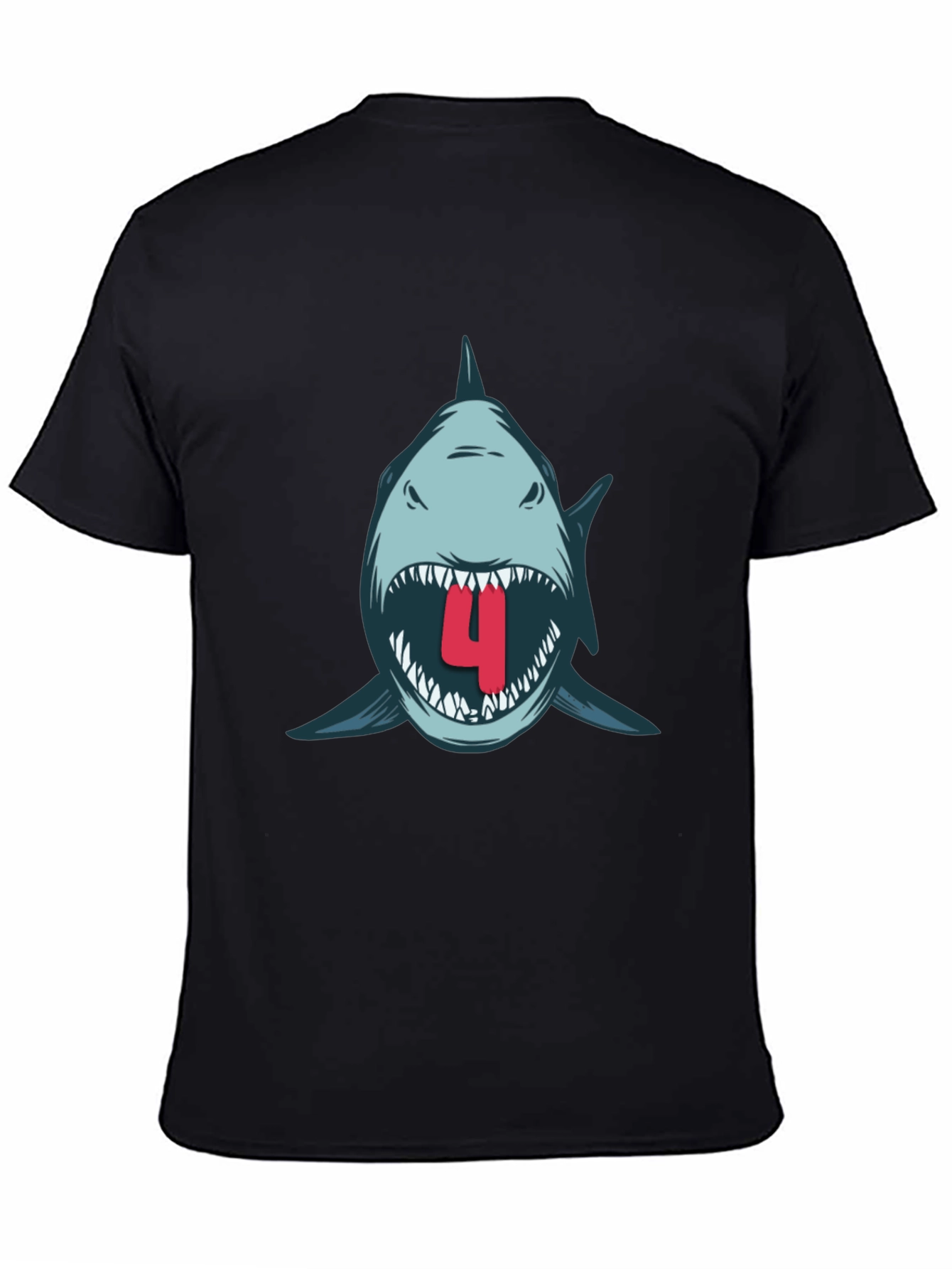 Shark Attack Birthday T-Shirt - Size 4