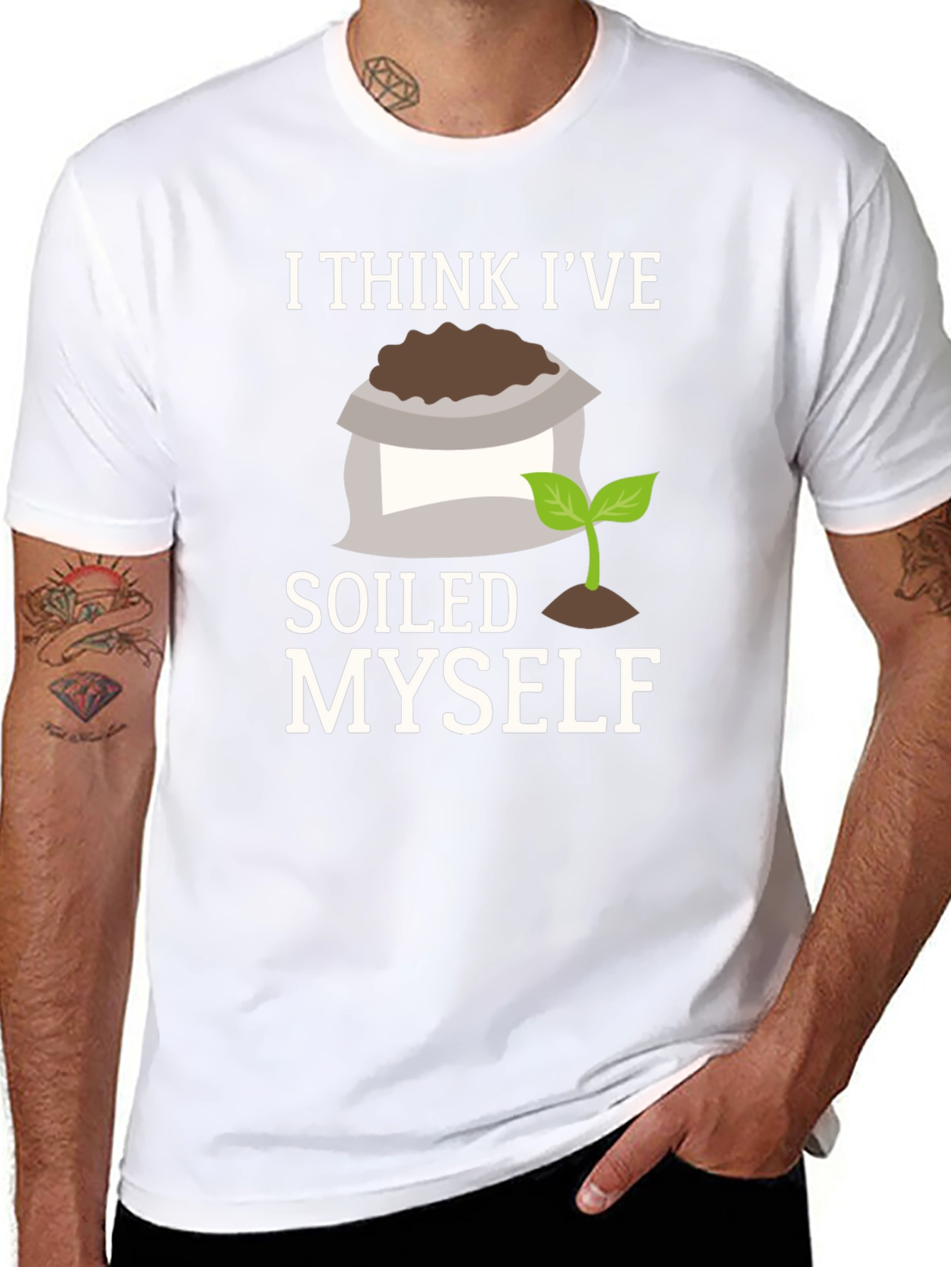 Soiled Myself Graphic T-Shirt - Gardener Humor Tee