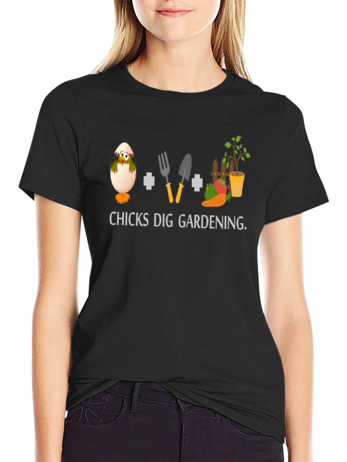 Chicks Dig Gardening Graphic T-Shirt