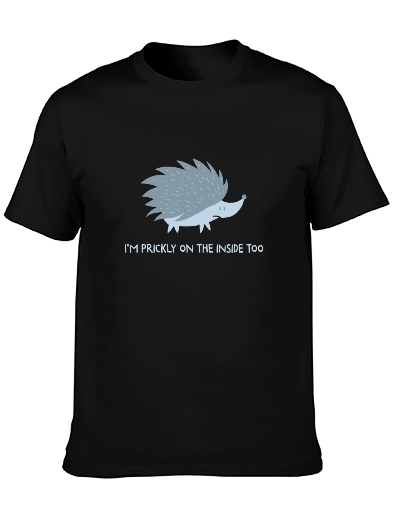 Prickly Inside Hedgehog T-Shirt - Mens Black Tee