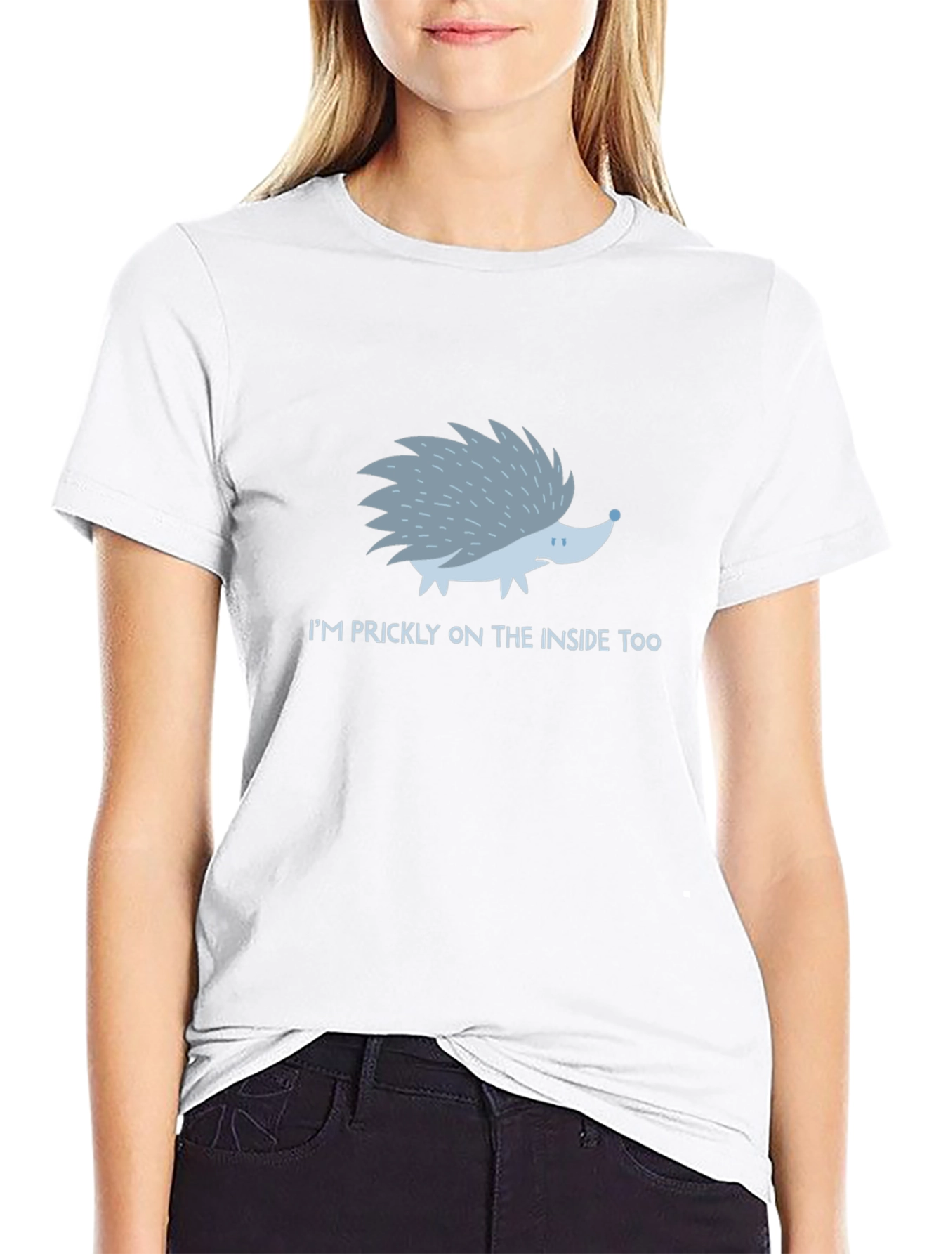 Prickly Inside Hedgehog T-Shirt - Mens Black Tee