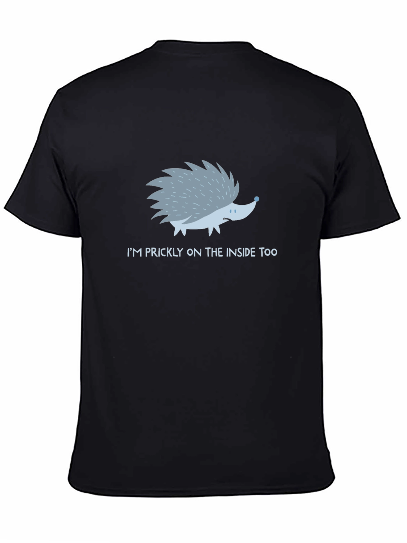 Prickly Inside Hedgehog T-Shirt - Mens Black Tee