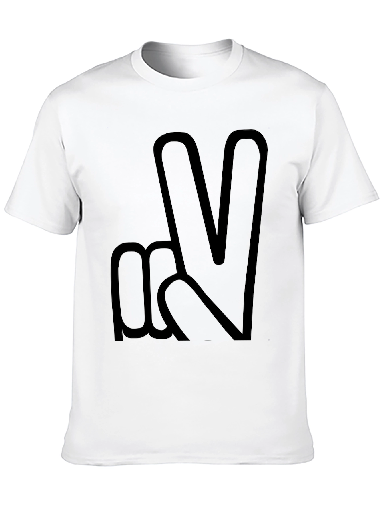 Peace Sign Graphic Black T-Shirt