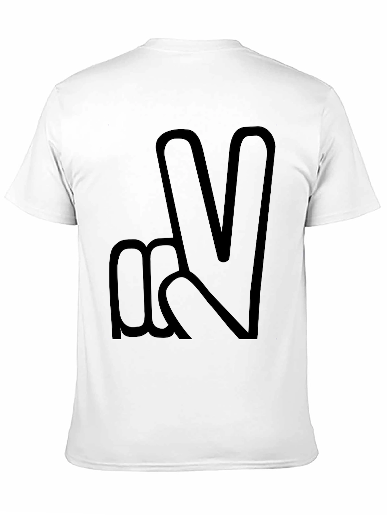 Peace Sign Graphic Black T-Shirt