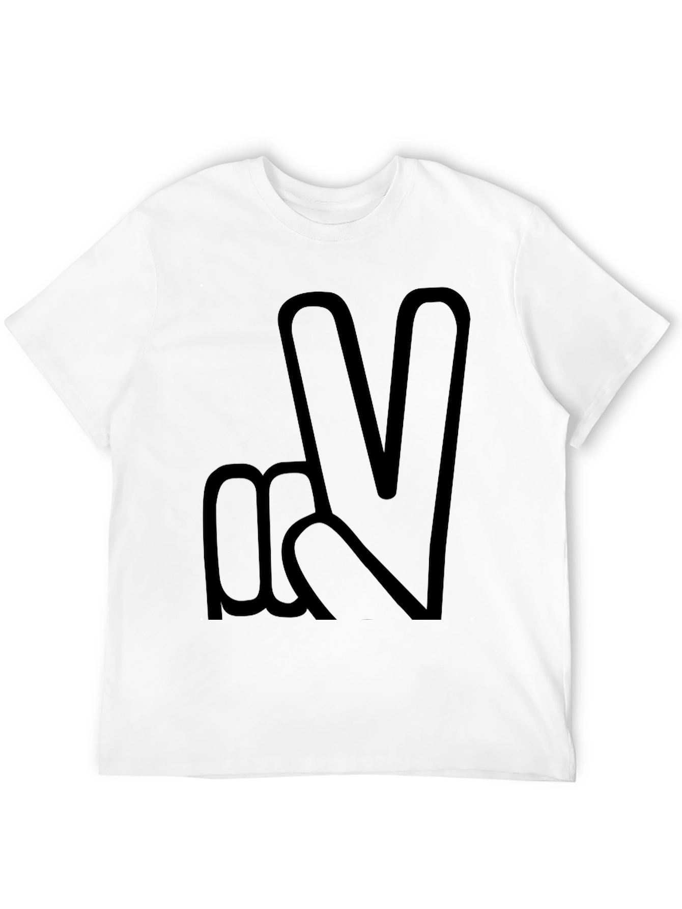 Peace Sign Graphic Black T-Shirt