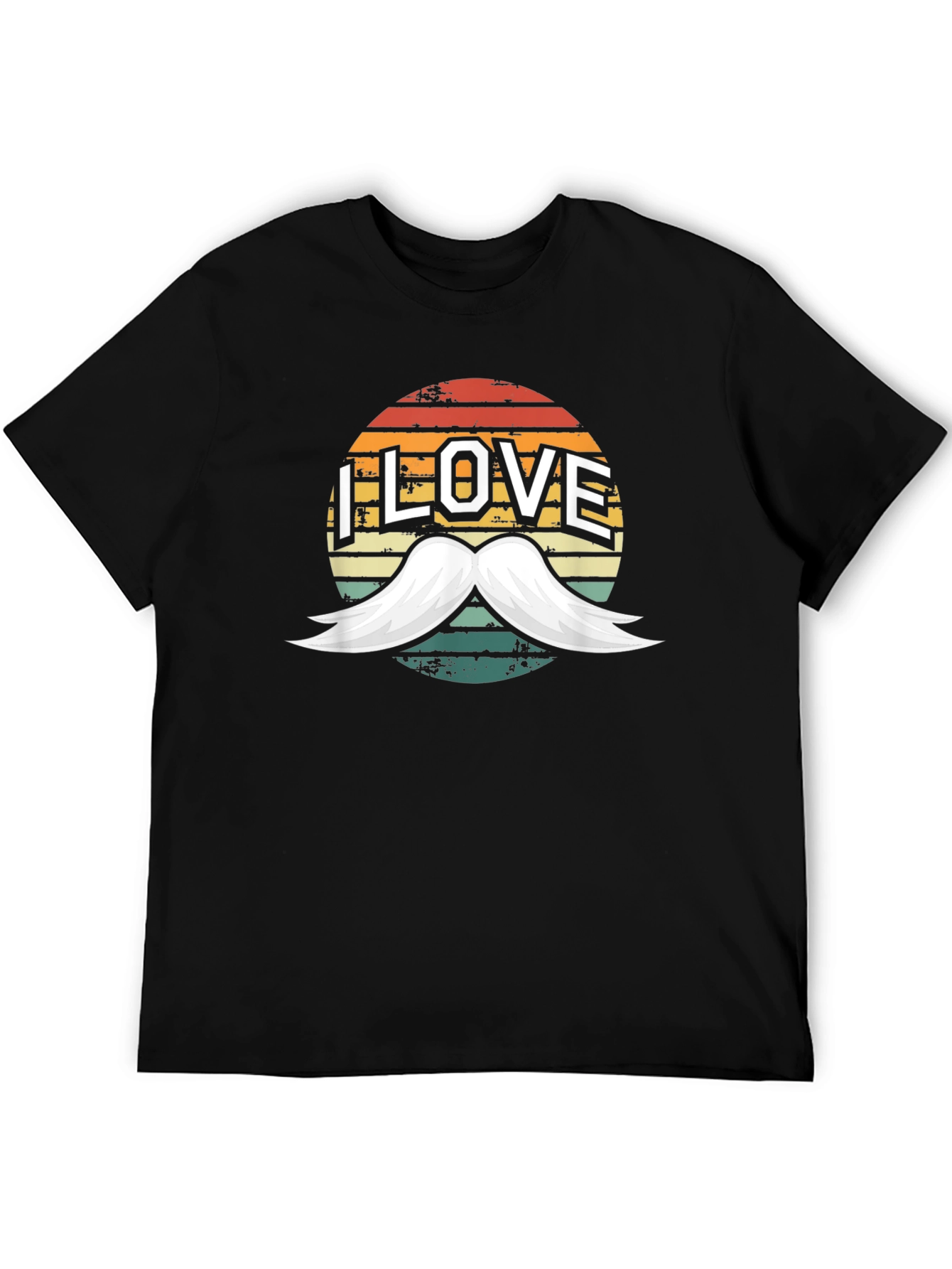 I Love Mustache T-Shirt - Novelty Design