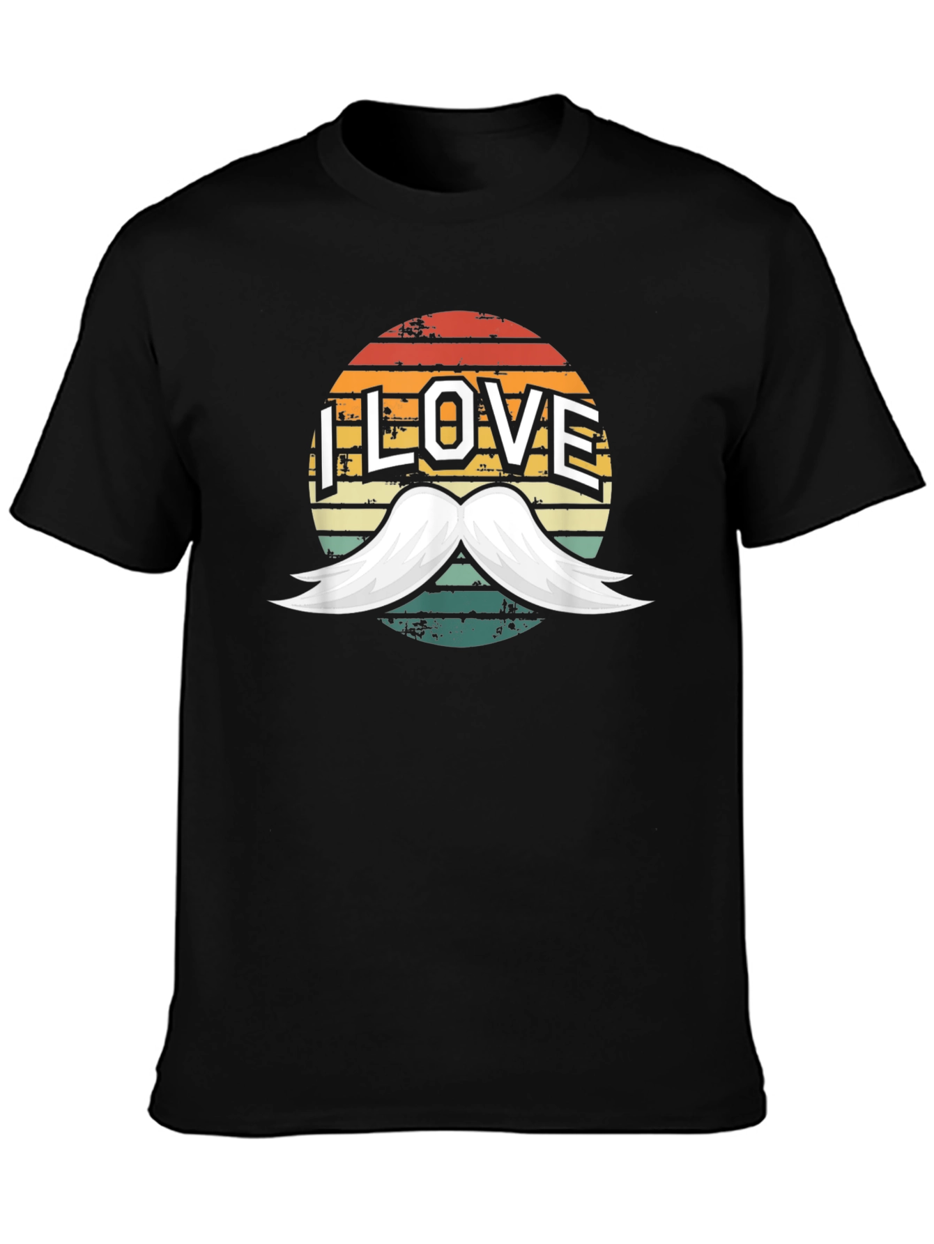 I Love Mustache T-Shirt - Novelty Design