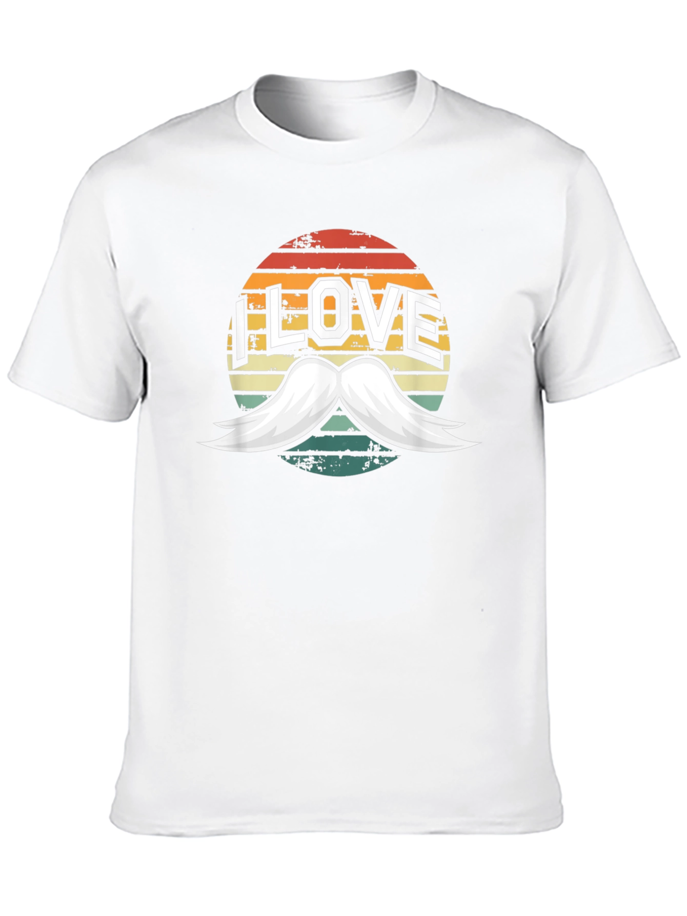 I Love Mustache T-Shirt - Novelty Design