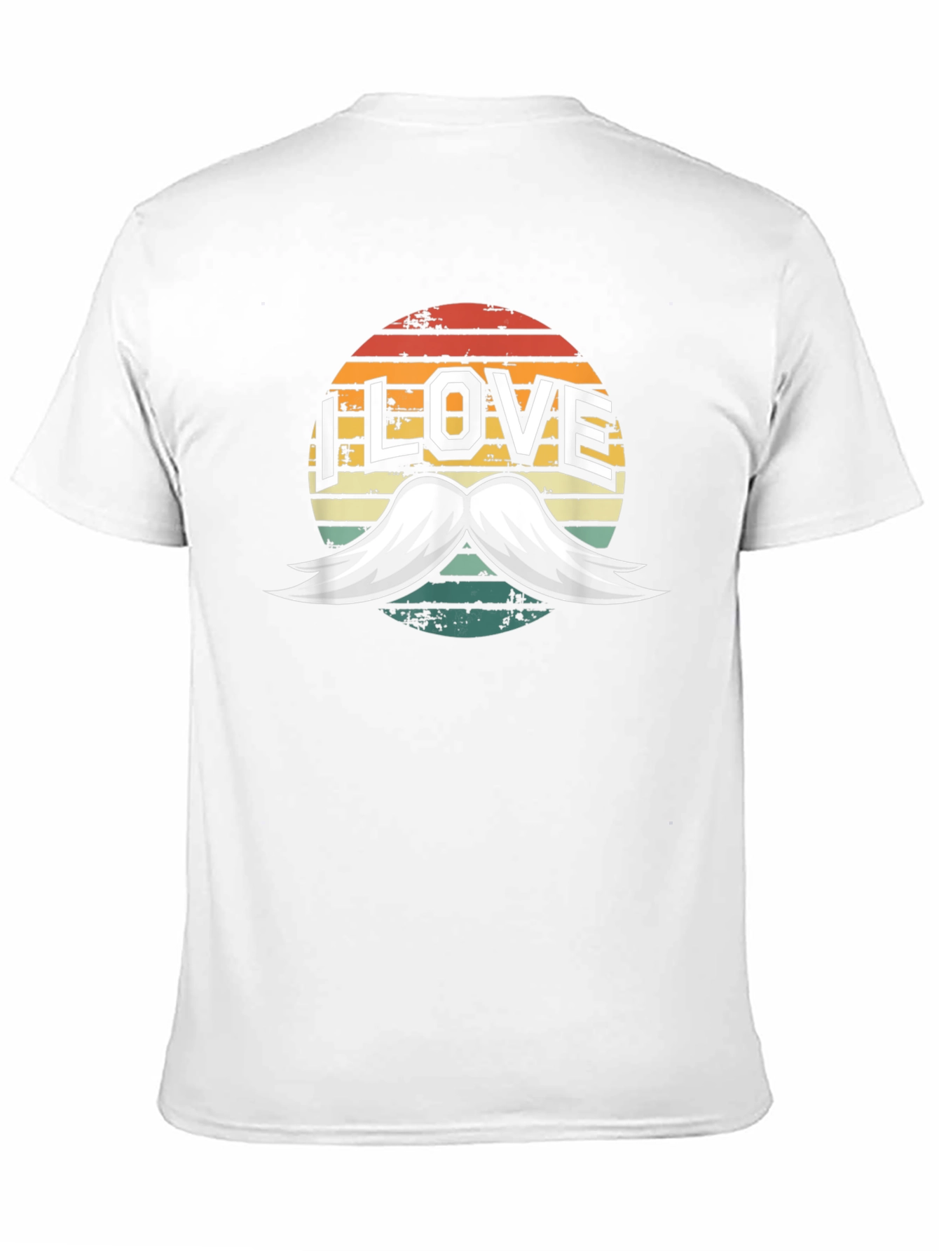 I Love Mustache T-Shirt - Novelty Design