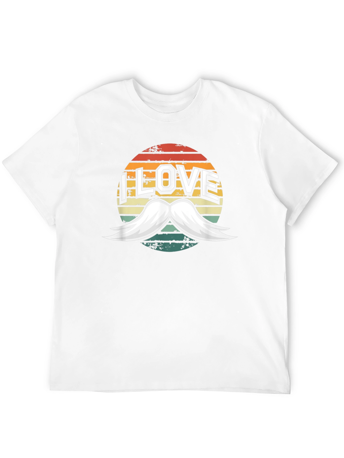 I Love Mustache T-Shirt - Novelty Design