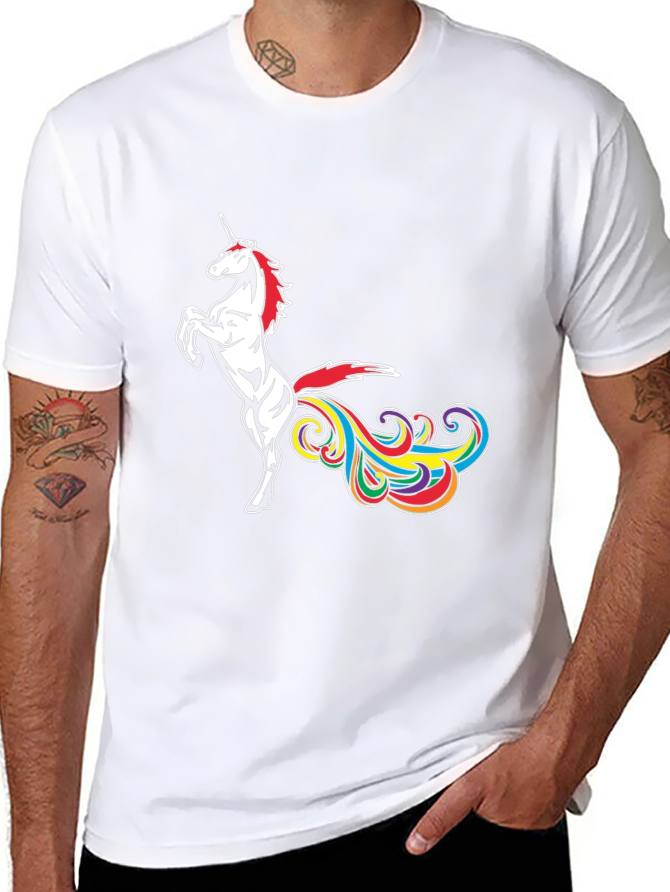 Unicorn Rainbow Funny Tee