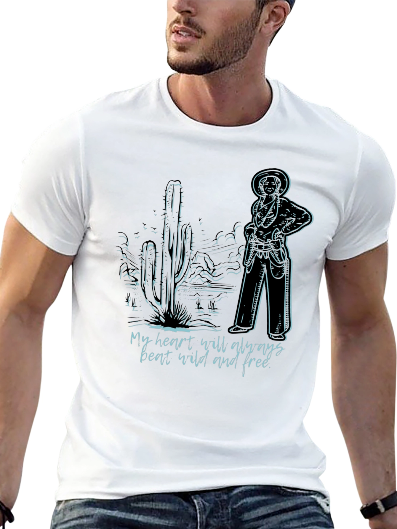 Wild Heart Cowboy Graphic Tee