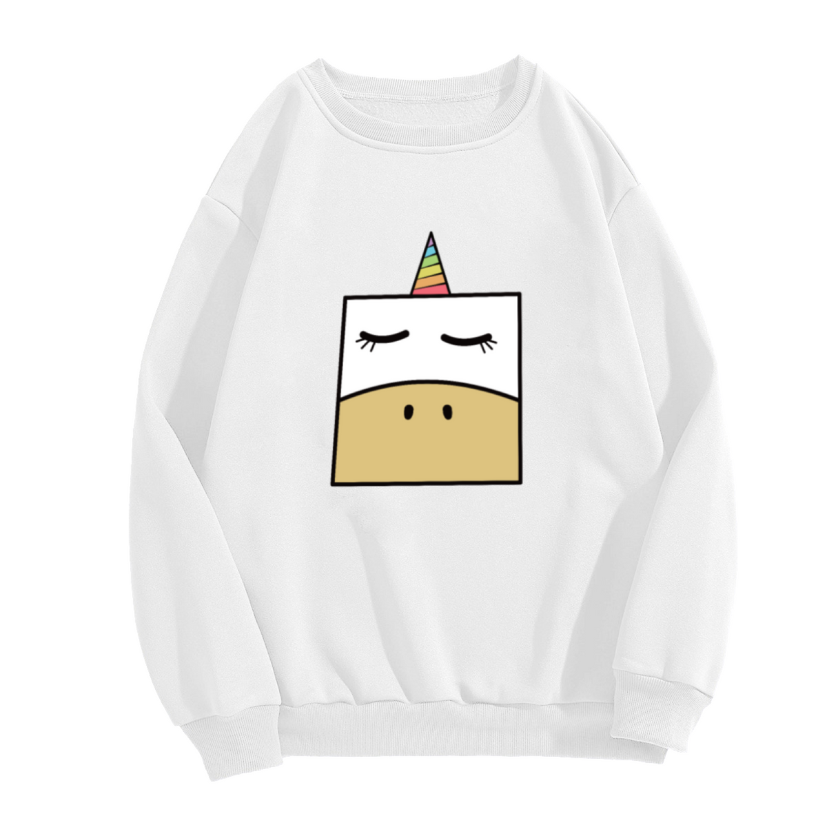 Minimalist Cute Cat & Rainbow Graphic ԲÁìÎÀÒÂ - Unique Design Pullover Sweatshirt
