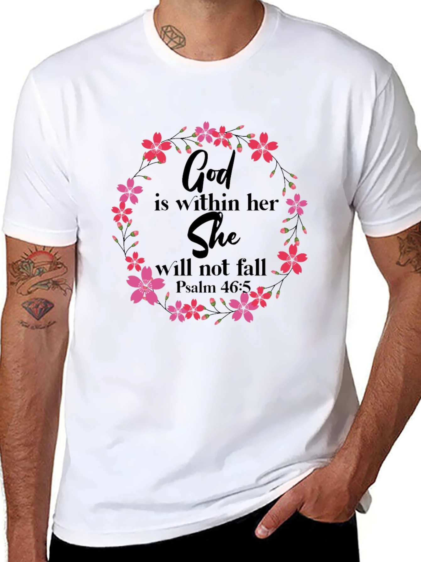 Floral God Is Within Her T-Shirt
