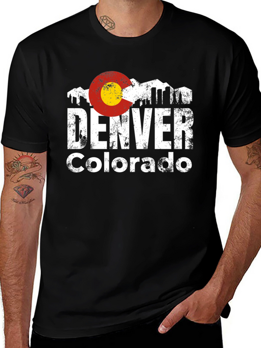 Denver Colorado Graphic Tee - Distressed Print