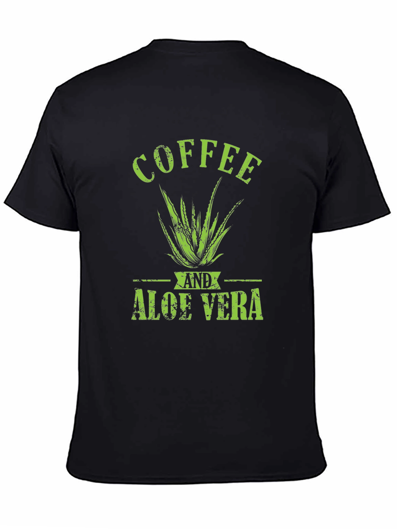 Coffee and Aloe Vera T-Shirt - Green Graphic Tee