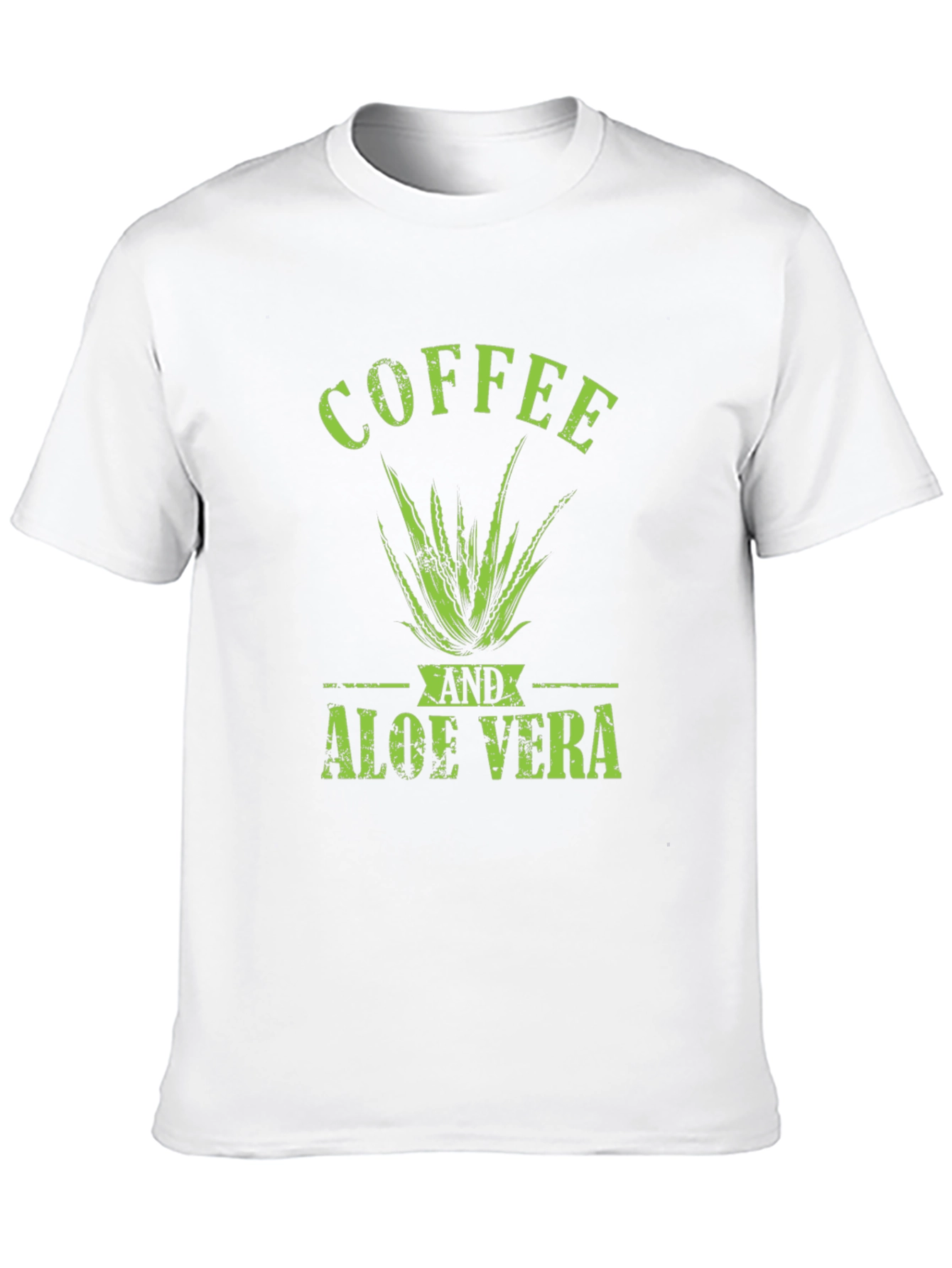 Coffee and Aloe Vera T-Shirt - Green Graphic Tee