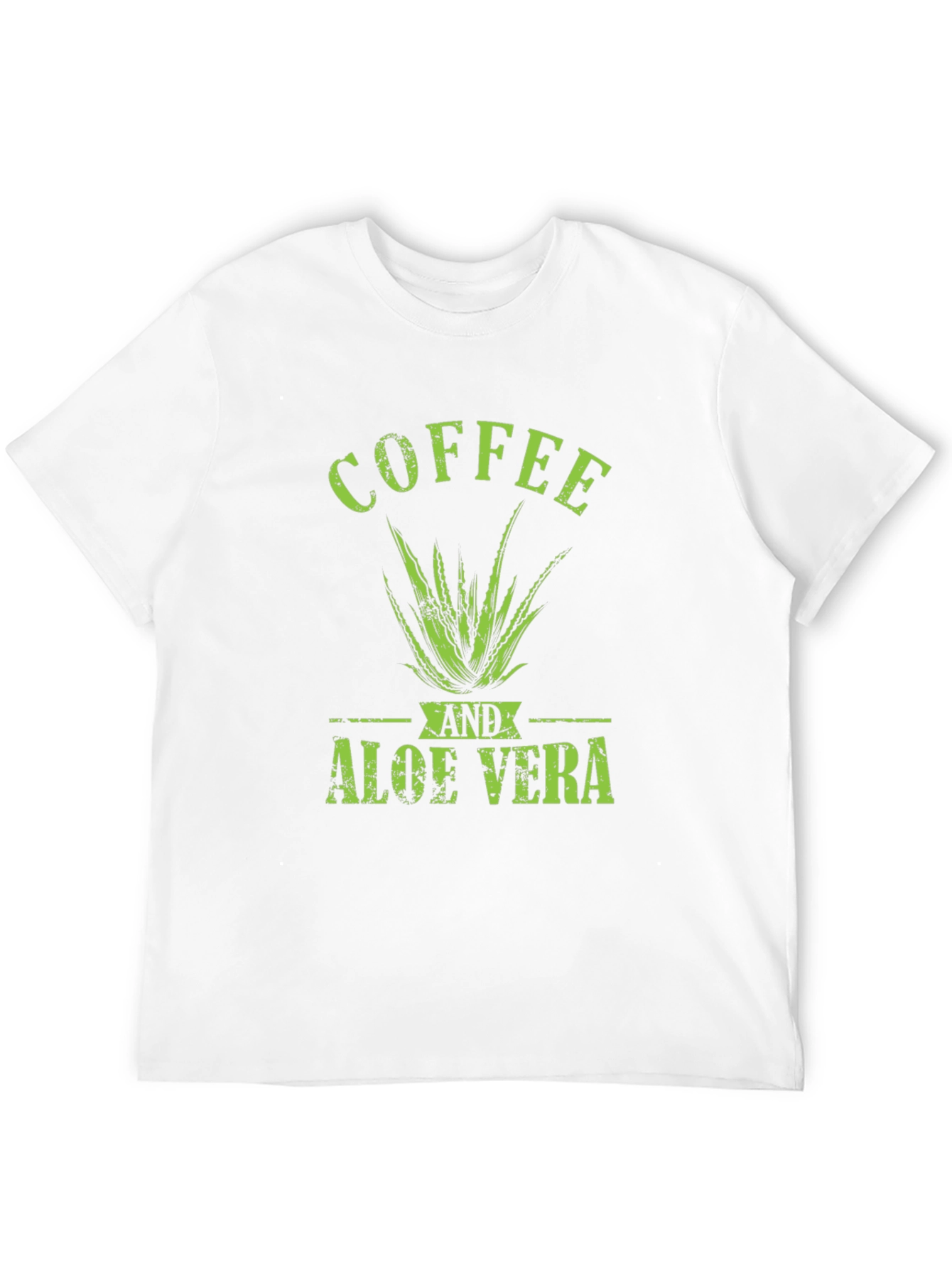 Coffee and Aloe Vera T-Shirt - Green Graphic Tee