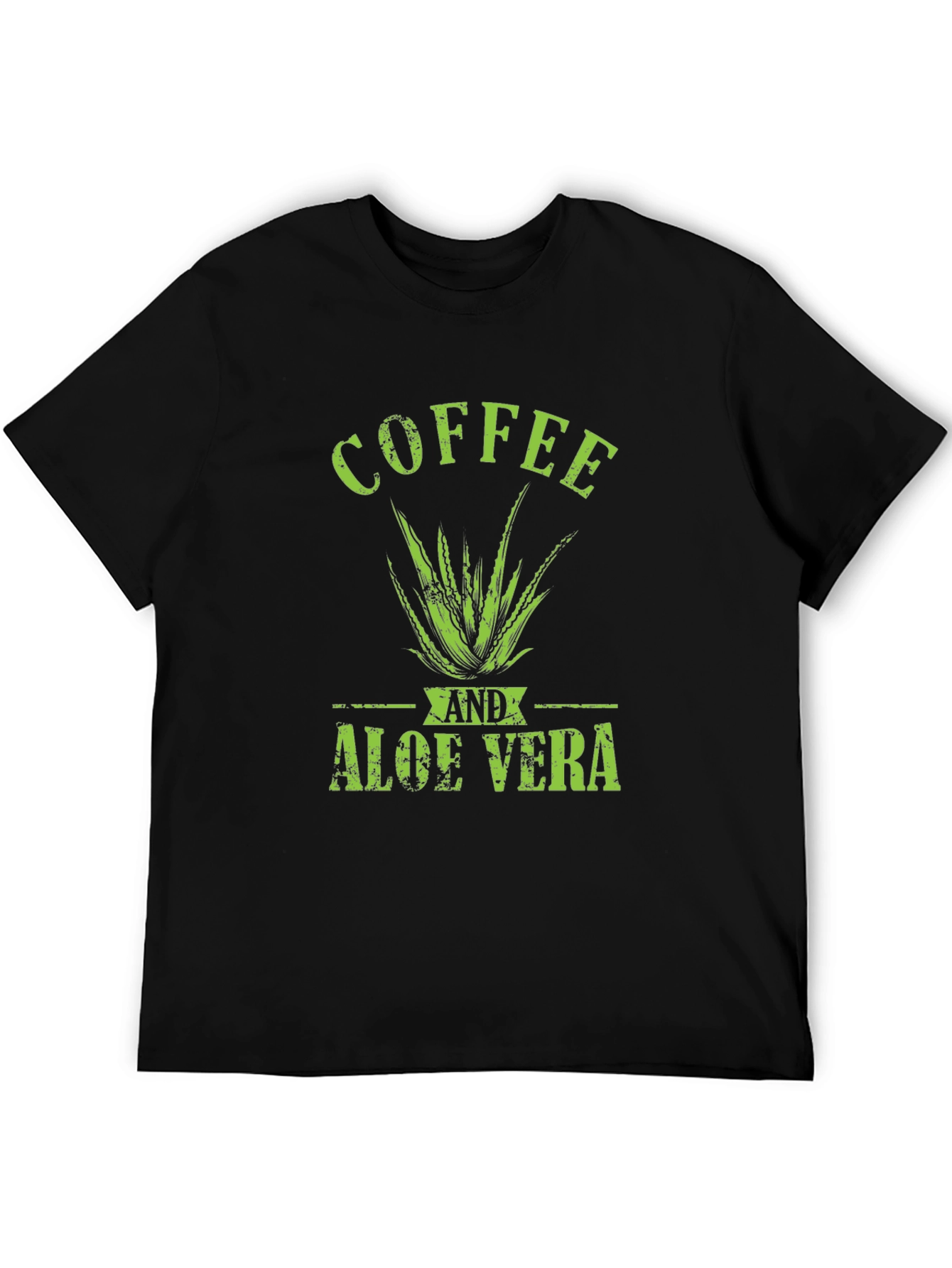 Coffee and Aloe Vera T-Shirt - Green Graphic Tee