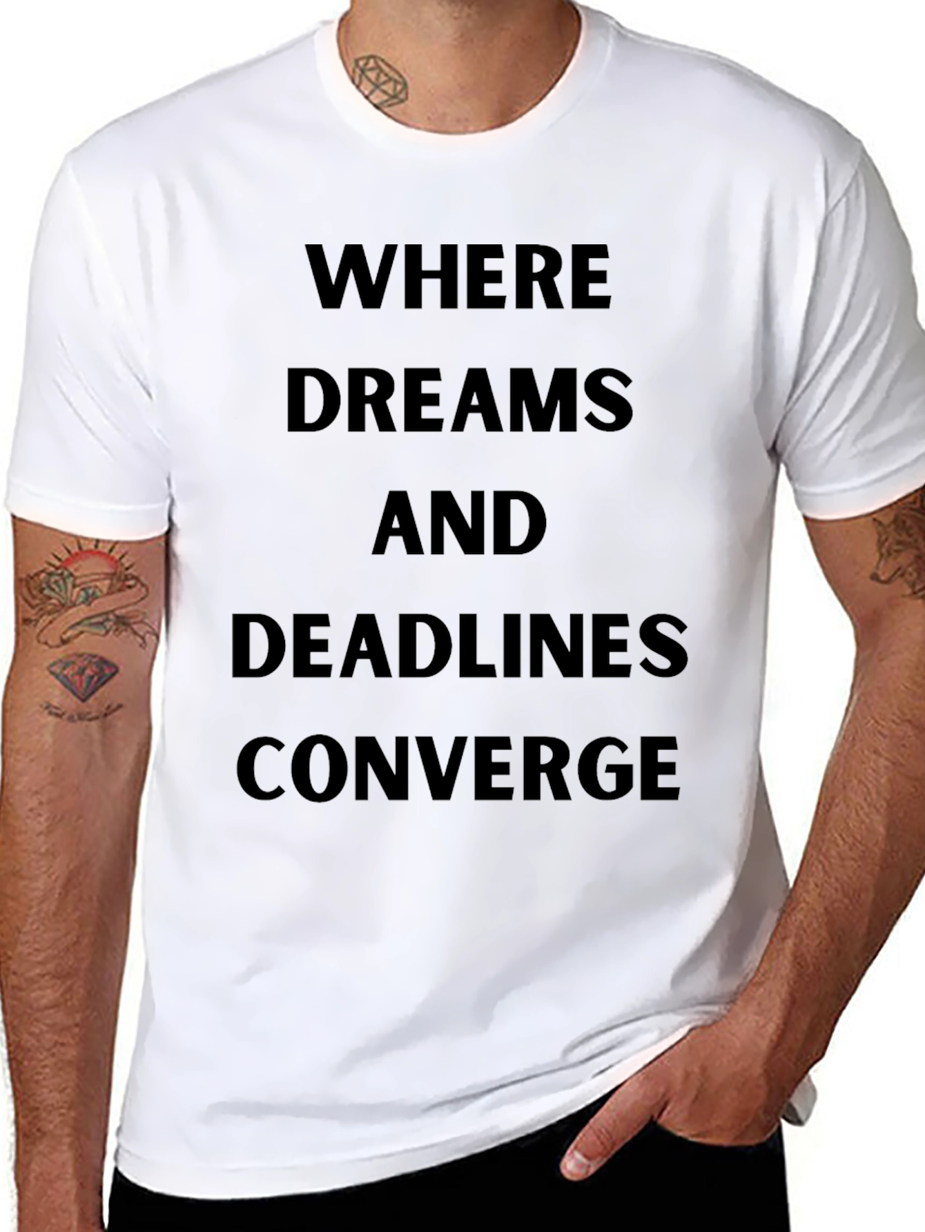 Where Dreams and Deadlines Converge T-Shirt
