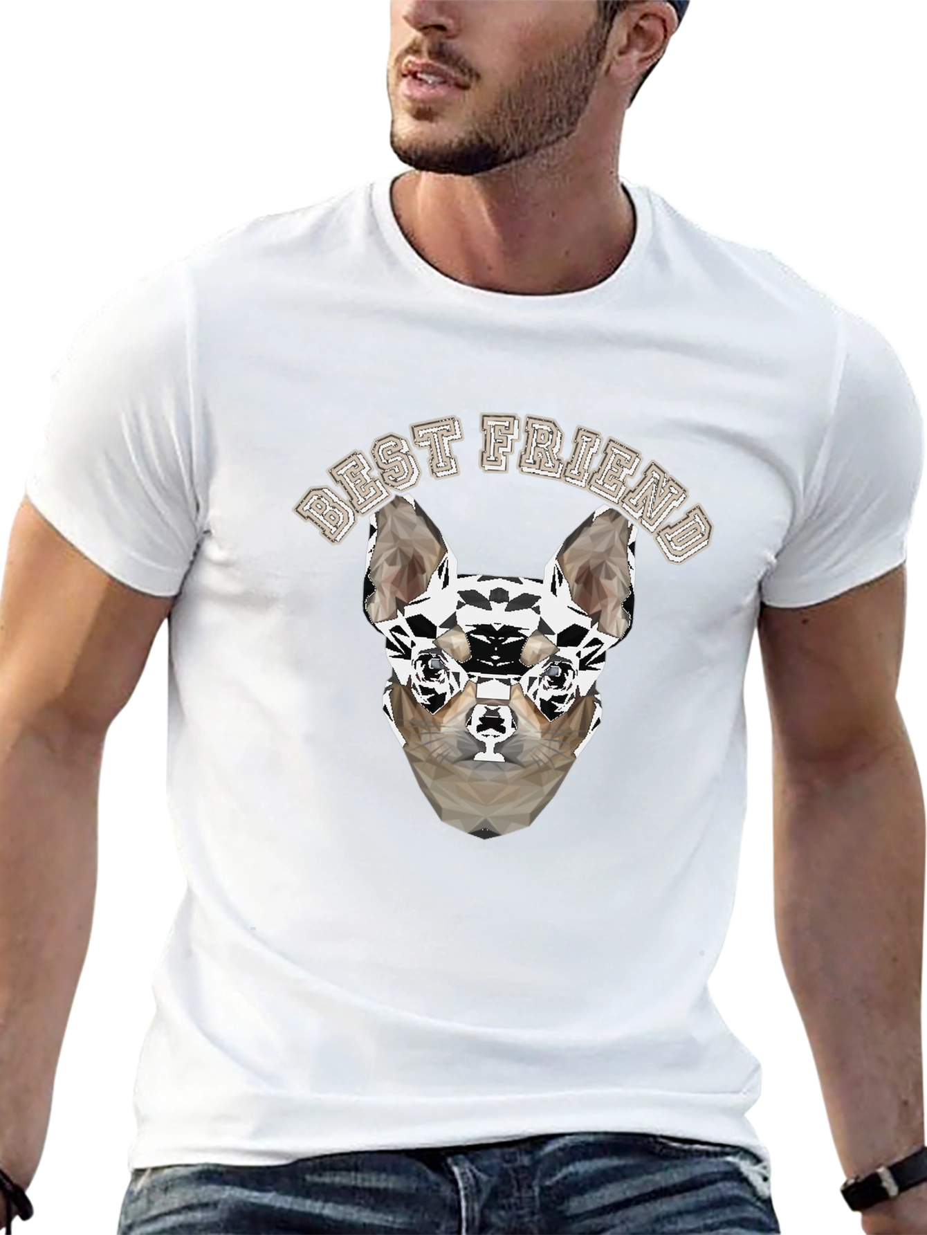 Best Friend Dog Graphic T-Shirt