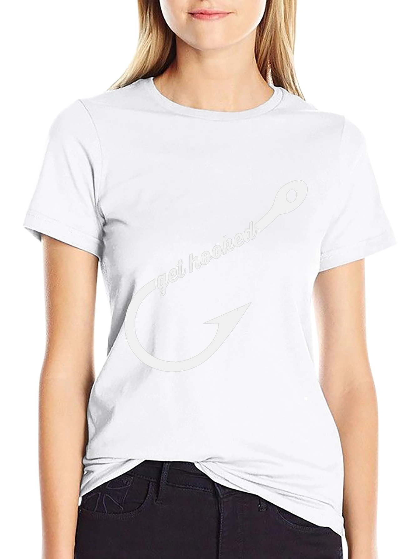 Get Hooked Fishing T-Shirt - Black Cotton Tee