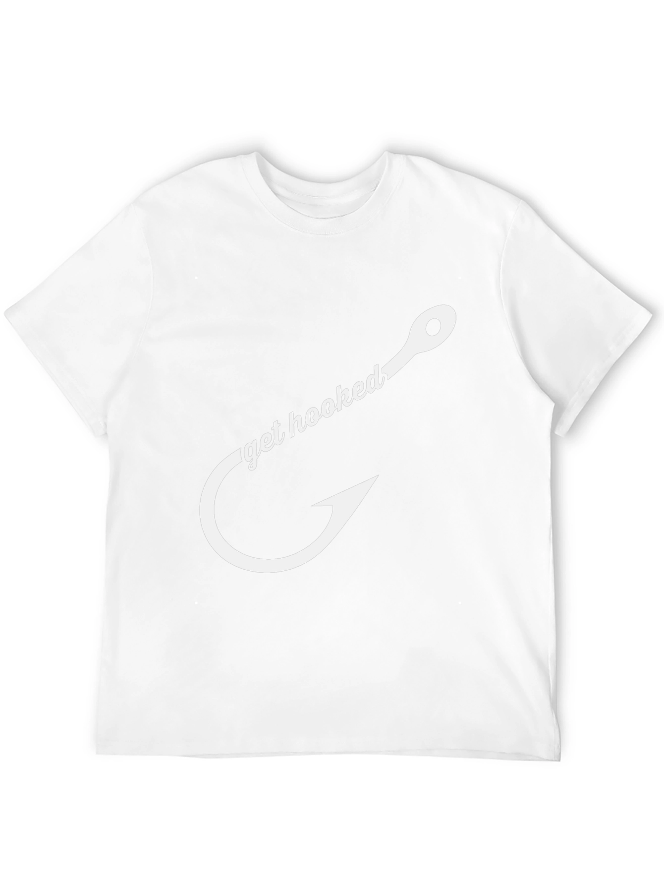 Get Hooked Fishing T-Shirt - Black Cotton Tee