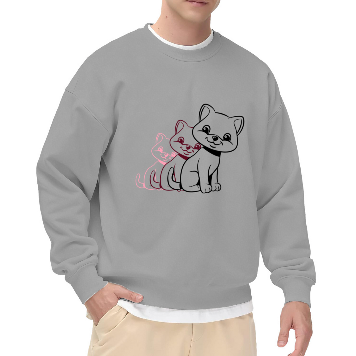 Gothic Bold Cat Eyes Graphic ԲÁìÎÀÒÂ - Unique Design Pullover Sweatshirt