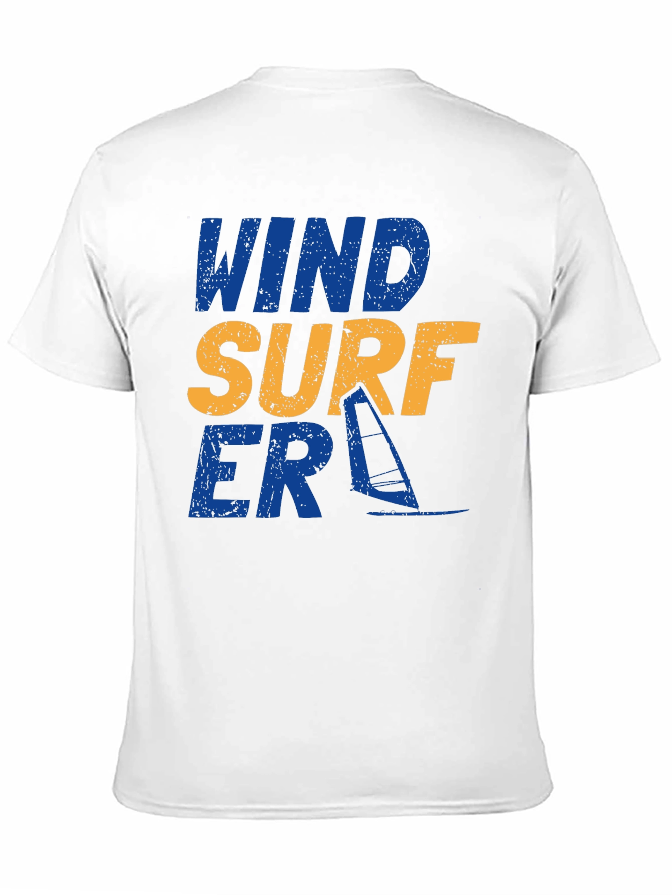 Wind Surfer Graphic Tee - Black Cotton T-Shirt