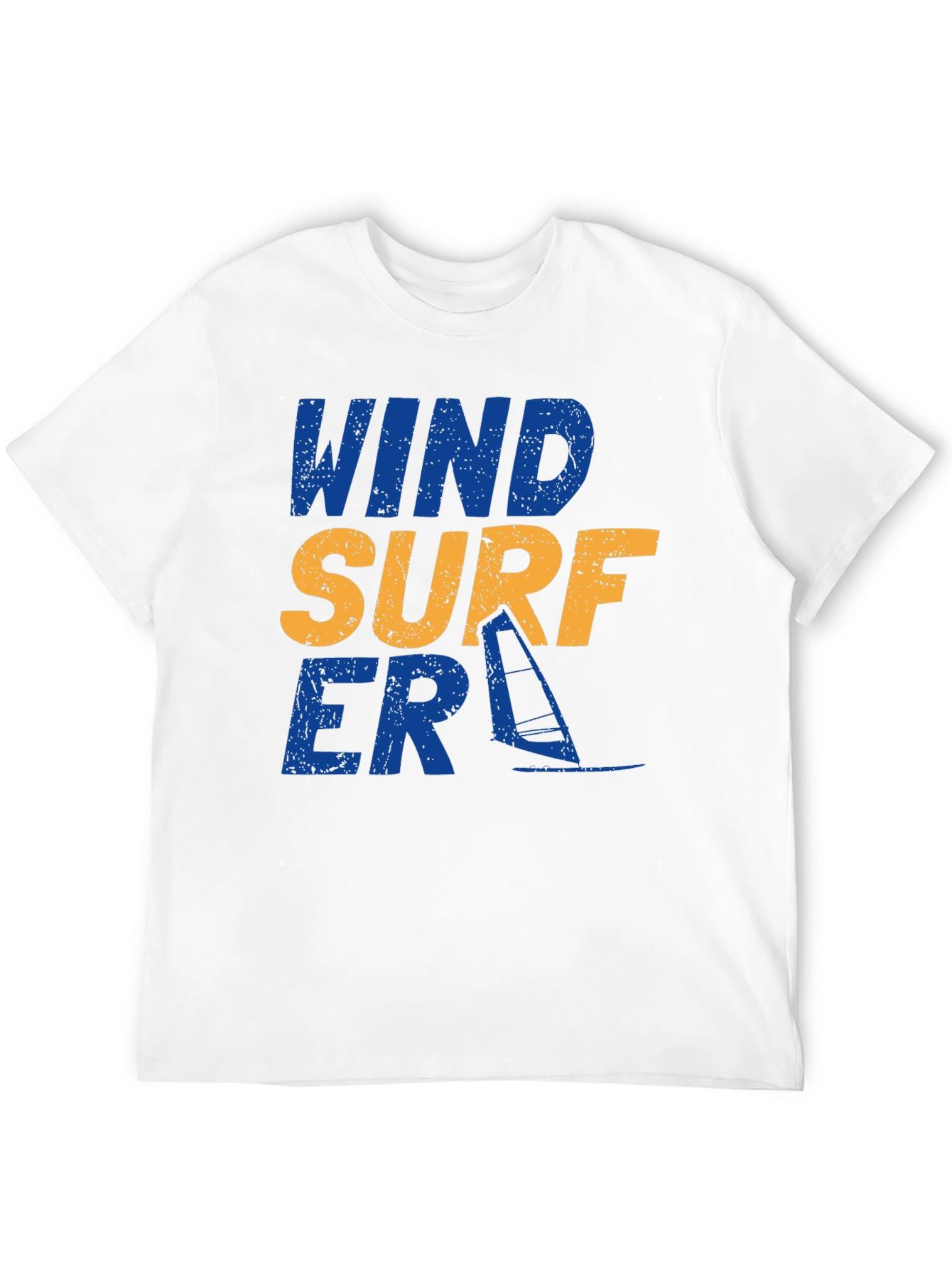 Wind Surfer Graphic Tee - Black Cotton T-Shirt