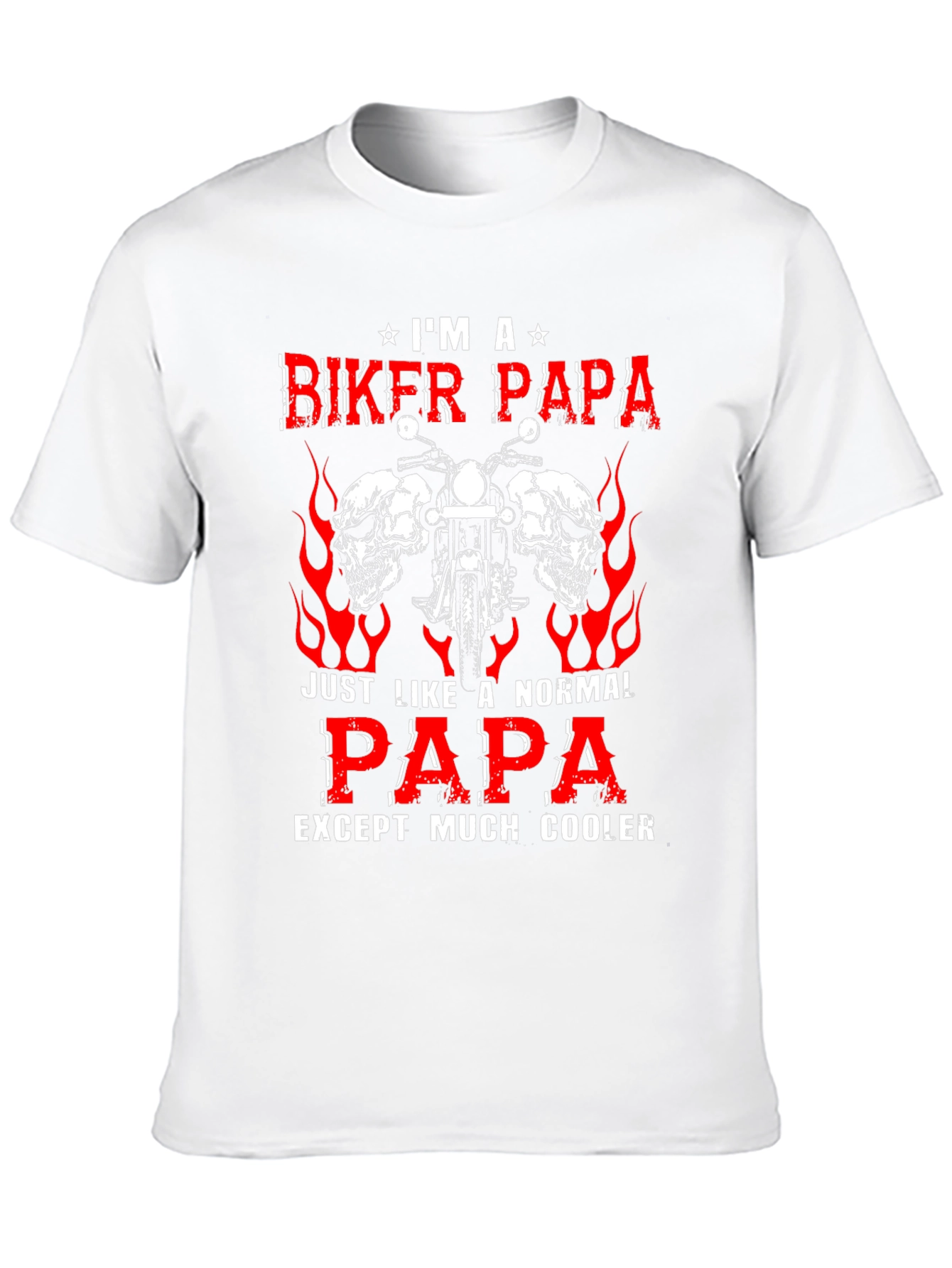 Biker Papa Graphic T-Shirt - Cool Dad Tee