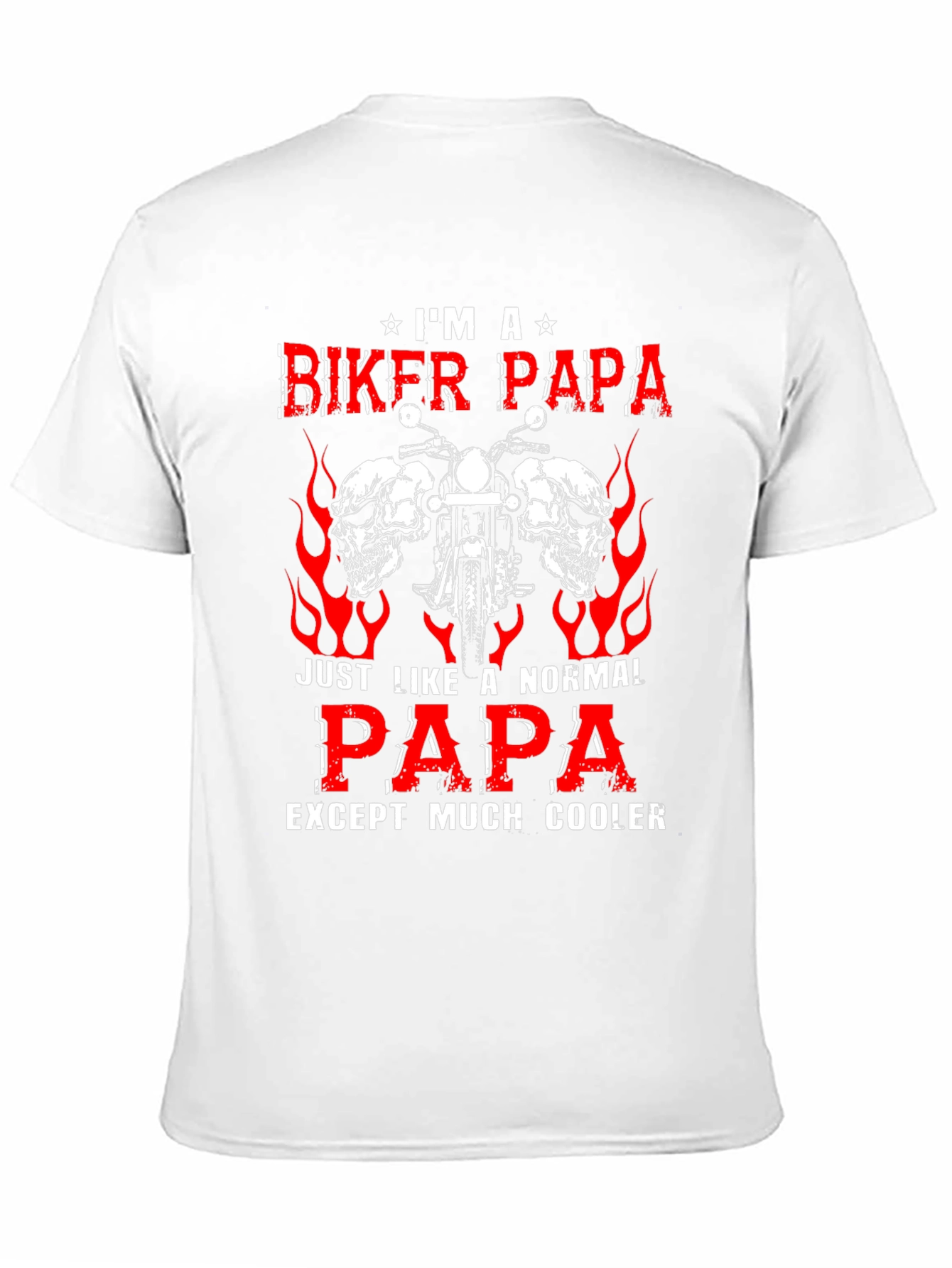 Biker Papa Graphic T-Shirt - Cool Dad Tee