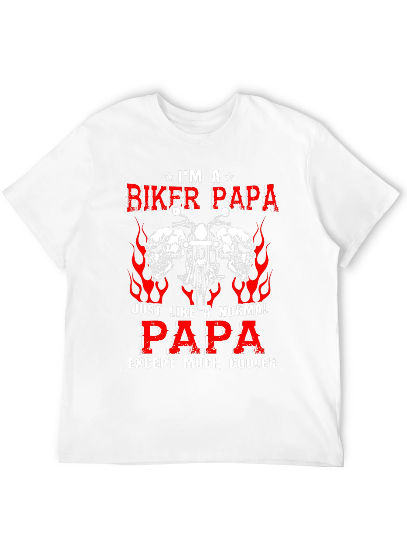 Biker Papa Graphic T-Shirt - Cool Dad Tee