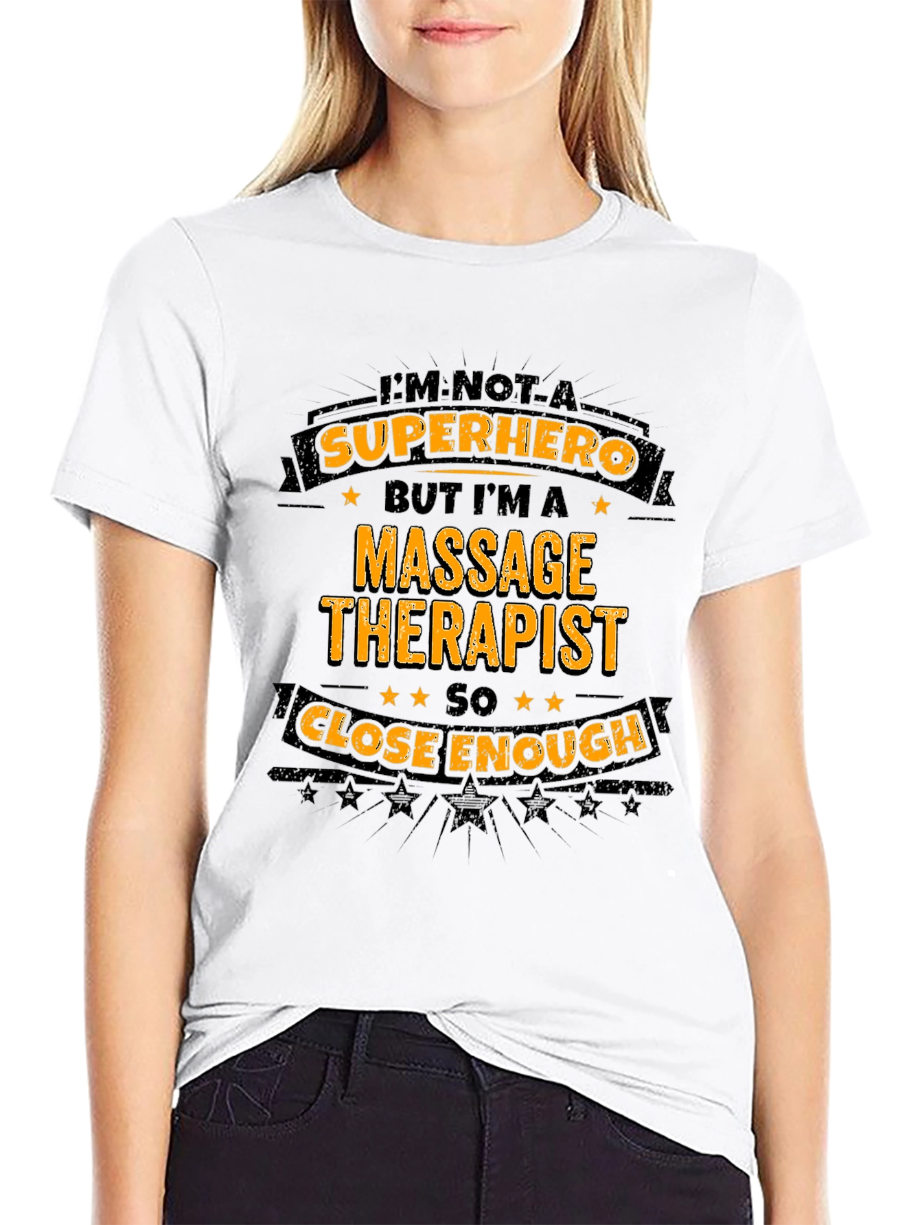 Massage Therapist Superhero T-Shirt - Black Graphic Tee