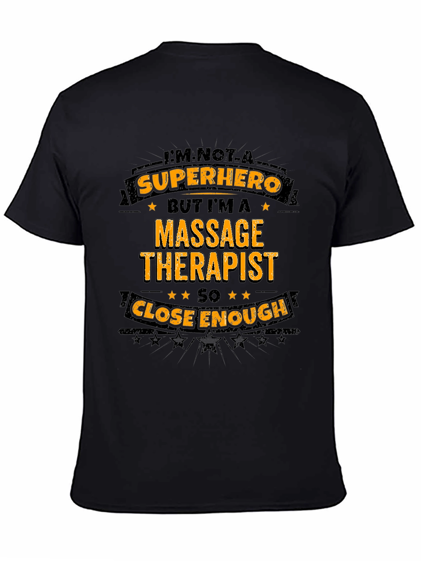 Massage Therapist Superhero T-Shirt - Black Graphic Tee
