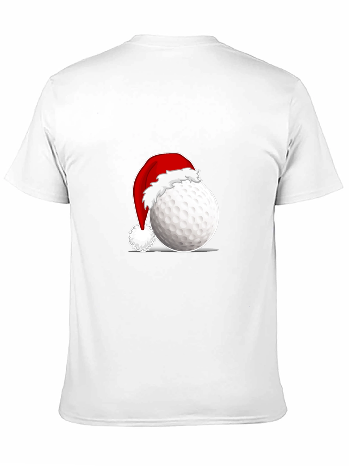 Festive Golf Ball Santa Hat Tee - Black