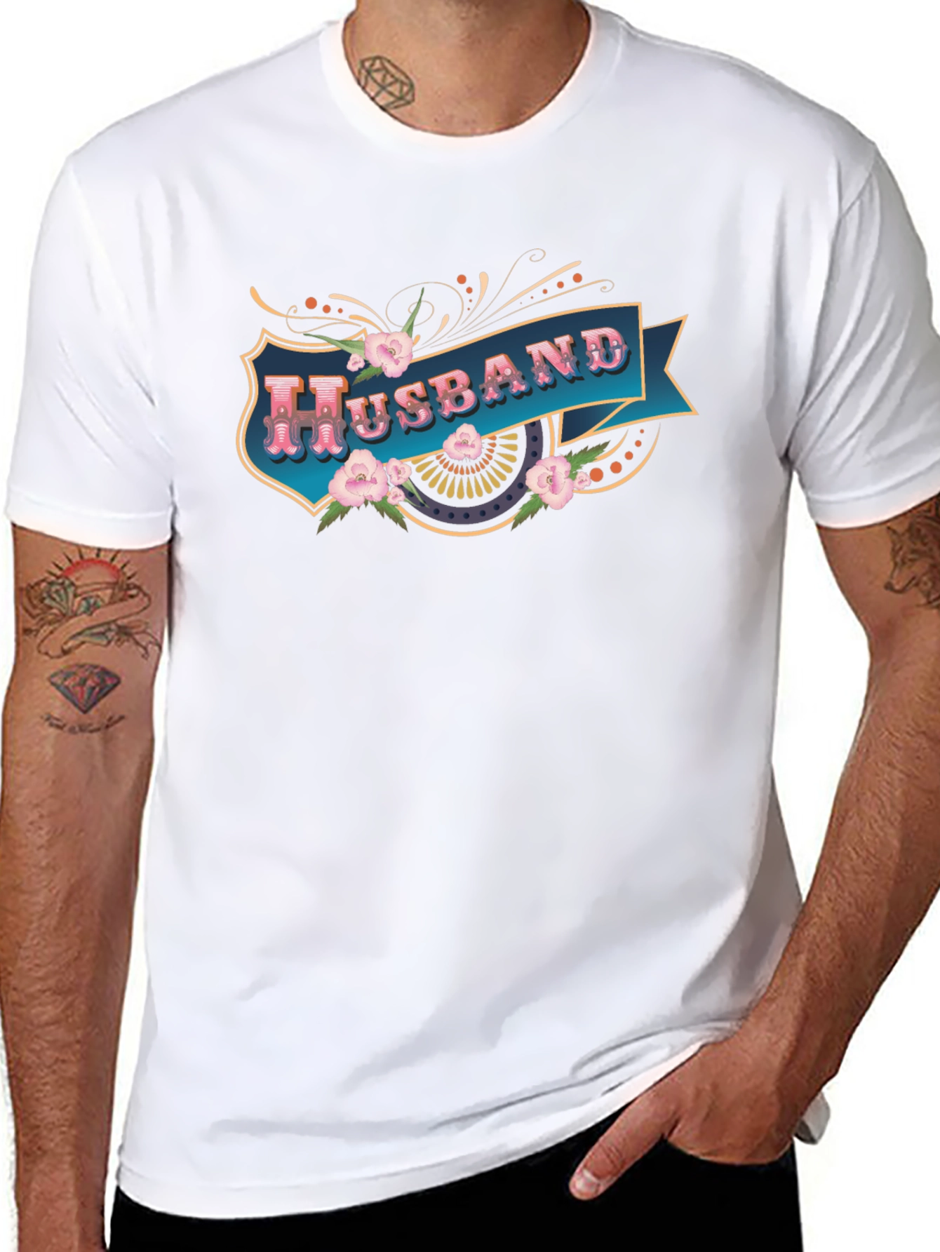 Husband Floral T-Shirt - Stylish Mens Graphic Tee