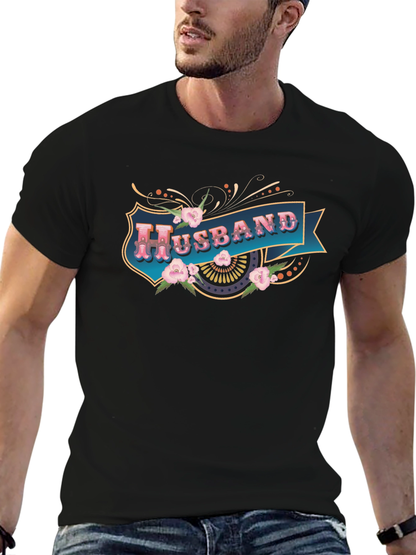 Husband Floral T-Shirt - Stylish Mens Graphic Tee