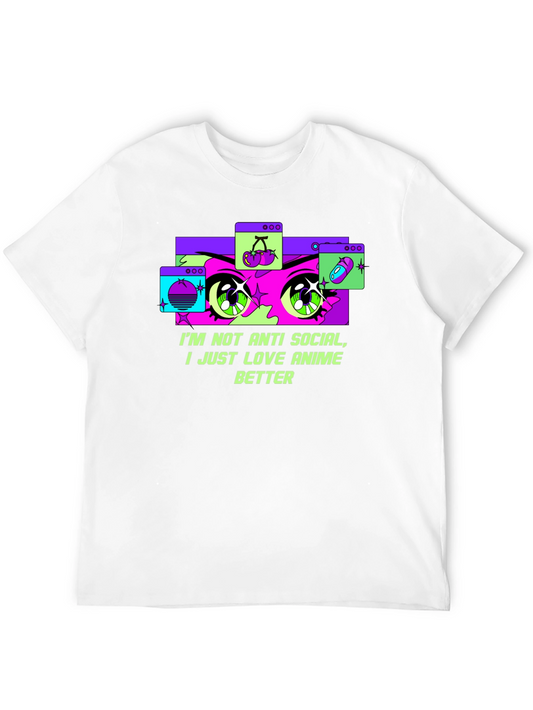 Anime Lover T-Shirt - Im Not Anti-Social