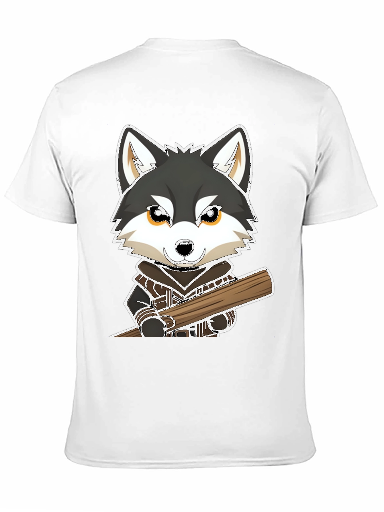 Wolf with Baseball Bat Graphic Tee