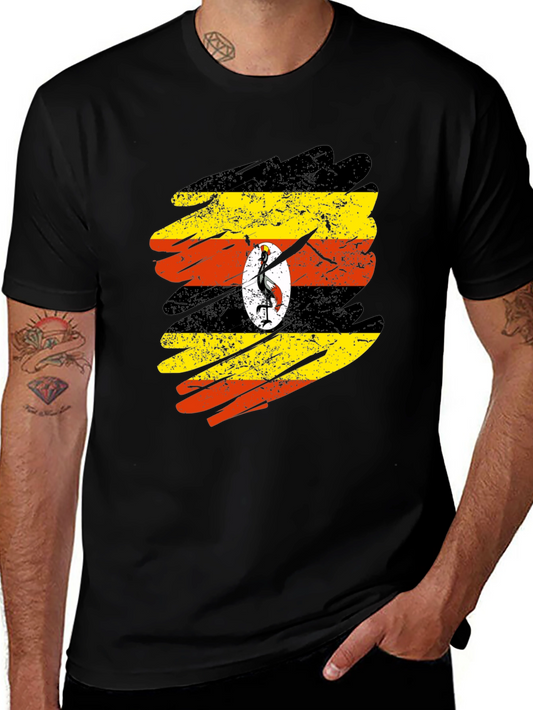 Uganda Flag Brushstroke T-Shirt