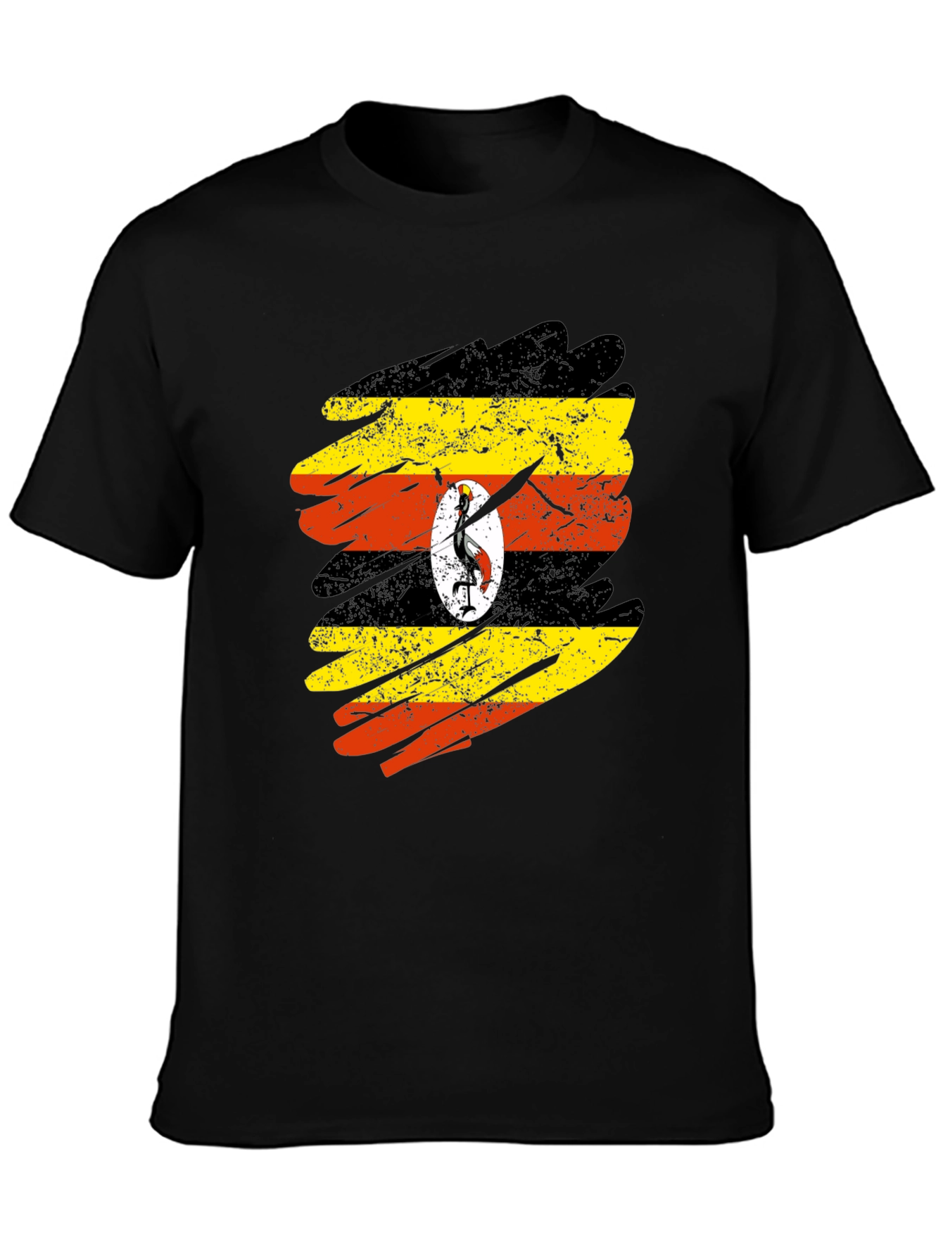 Uganda Flag Brushstroke T-Shirt