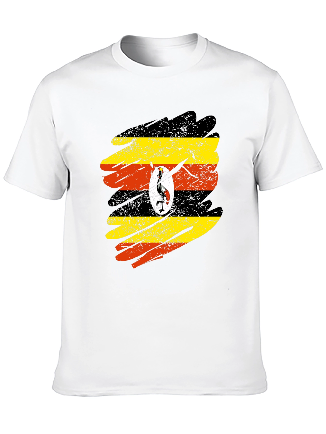Uganda Flag Brushstroke T-Shirt