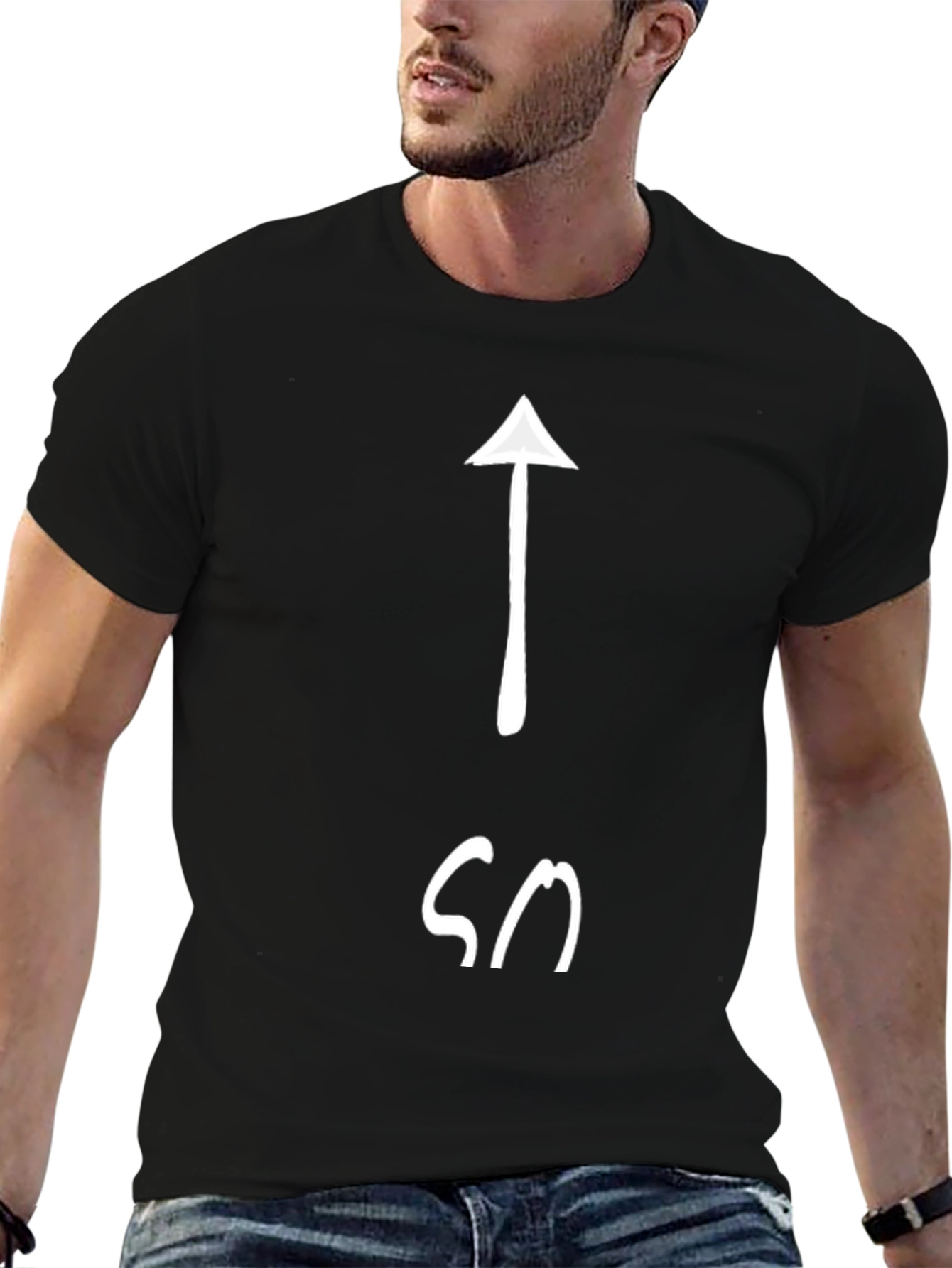 Arrow Up SM Black Tee