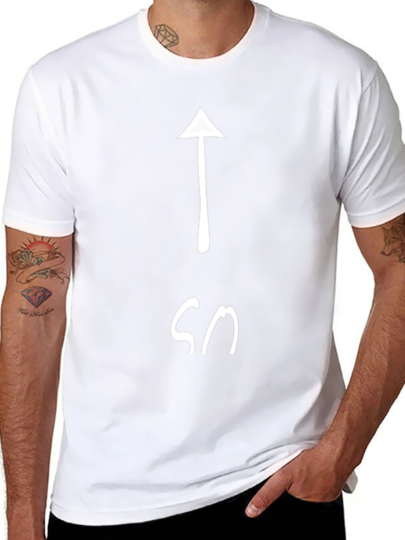 Arrow Up SM Black Tee