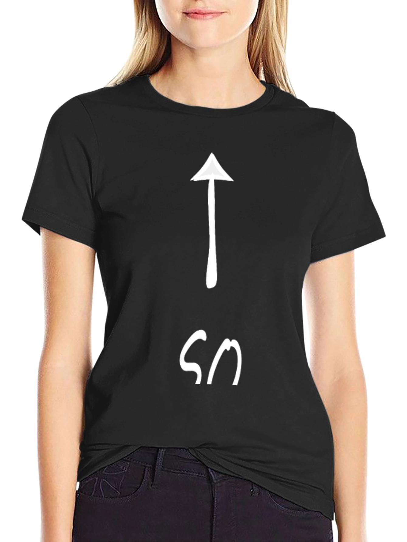 Arrow Up SM Black Tee