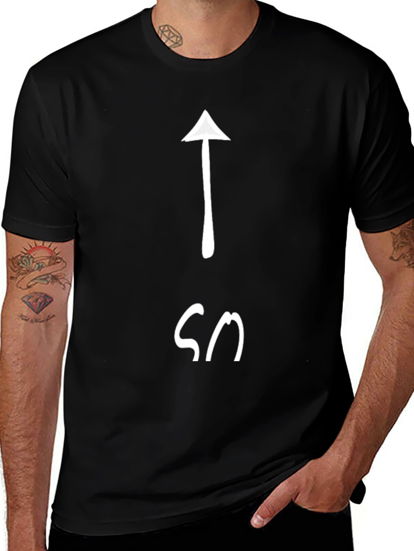 Arrow Up SM Black Tee
