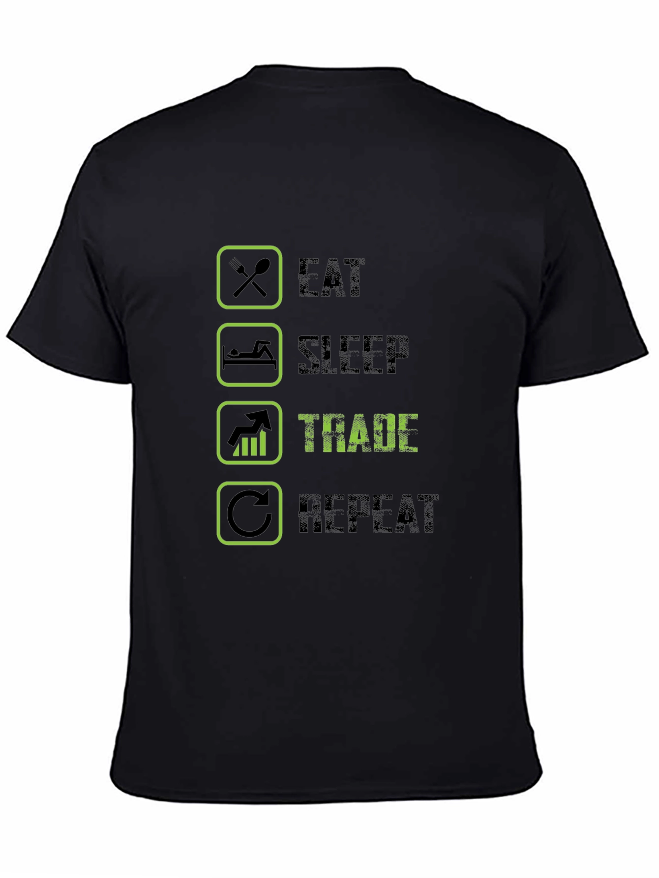 Eat Sleep Trade Repeat Graphic T-Shirt