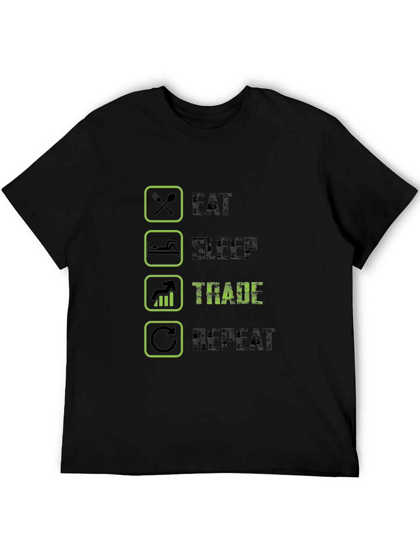 Eat Sleep Trade Repeat Graphic T-Shirt