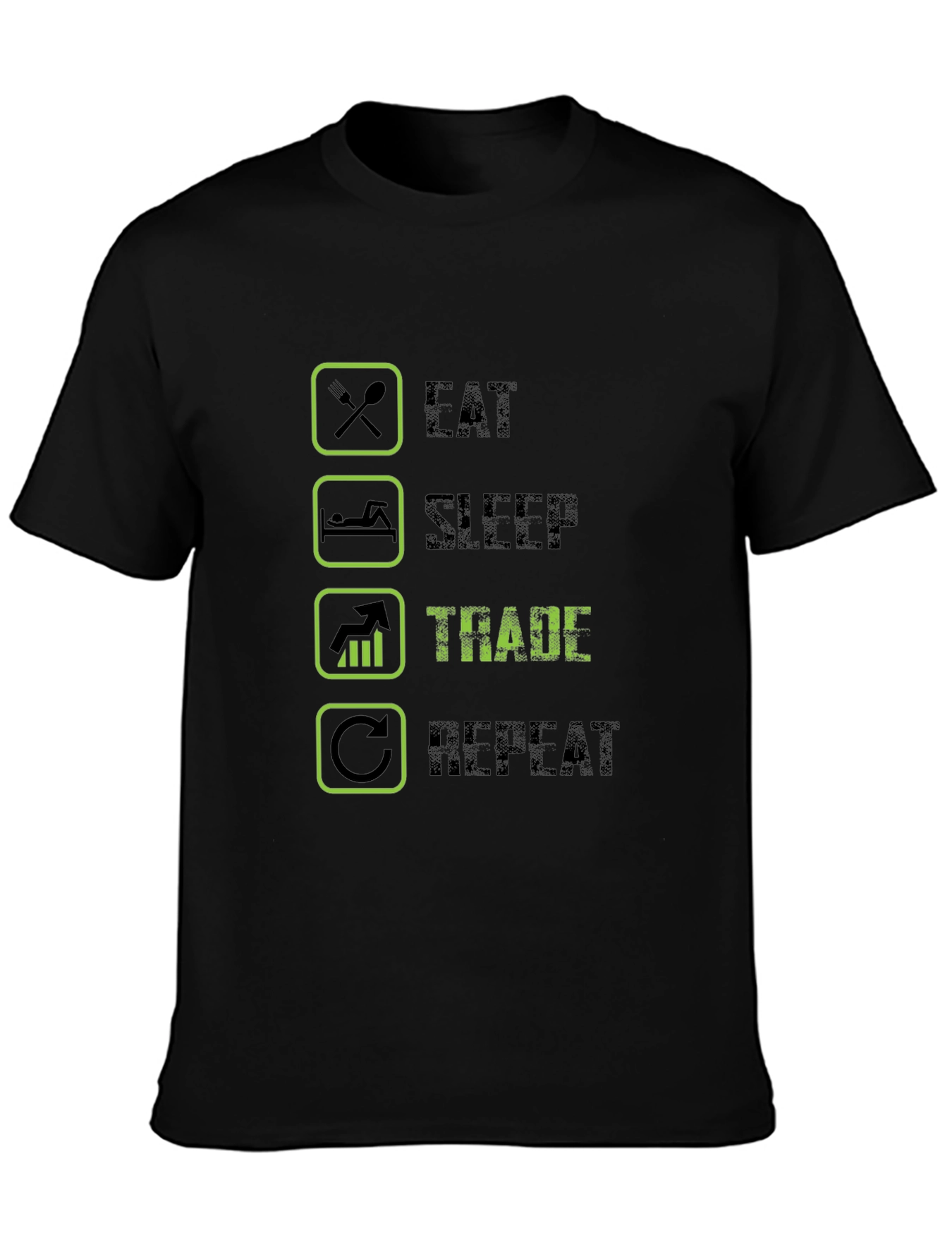 Eat Sleep Trade Repeat Graphic T-Shirt